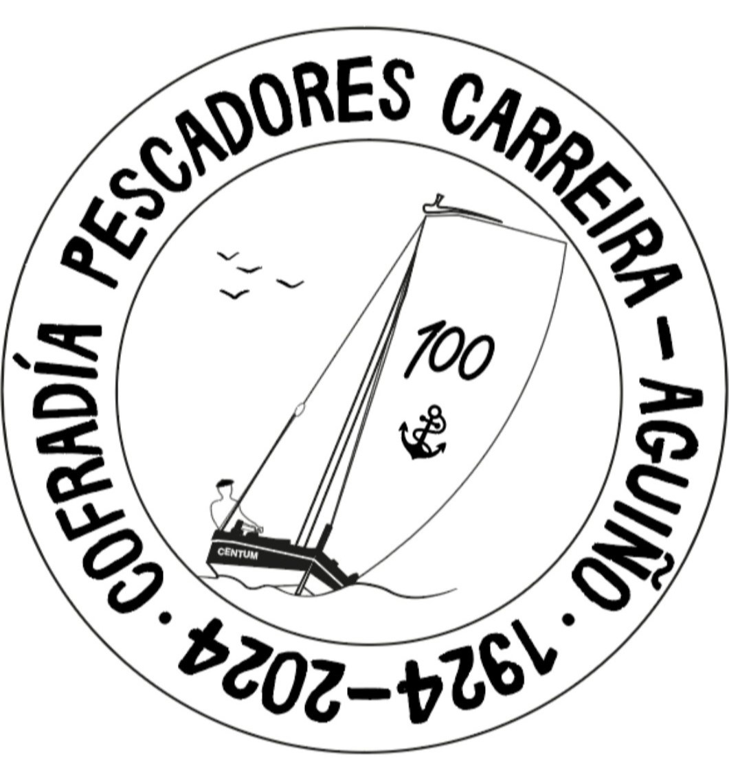 Selo do centenario da Cofradía de Pescadores Carreira–Aguiño, 1924–2024